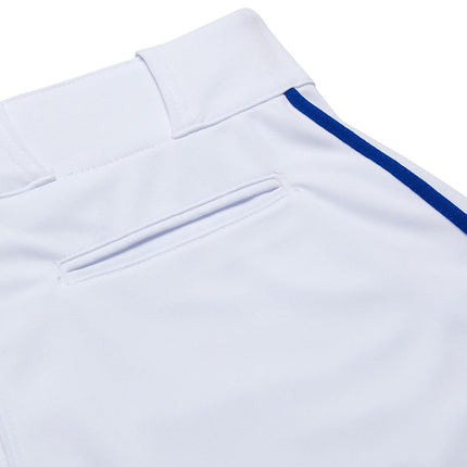 CHAMPRO Boys' Triple Crown 2.0 Open Bottom Baseball Pants with Braid White, Royal