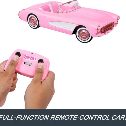 Hot Wheels Barbie RC Corvette from the Movie, Remote-Control Toy Car