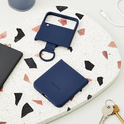 Samsung Galaxy Z Flip4 Official Silicone Cover with Ring Navy