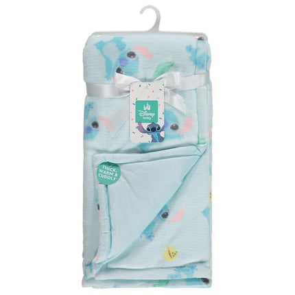 Disney Mickey Mouse, Minnie Mouse, Winnie The Pooh, Lilo and Stitch 2-Ply Infant Blanket - Soft Fleece with Polyfill - Cozy and Warm Baby Blanket for Baby Boys and Girls, 30x40 Inches
