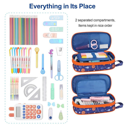 Bagseri Pencil Case for Boys - Large Kids Pencil Pouch for School