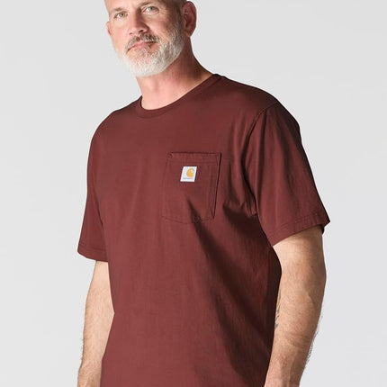 Carhartt Men's Irvine Relaxed Garment Dyed T-Shirt, Dark Spice Red, XXL Tall