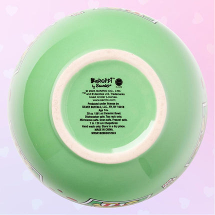 Silver Buffalo Sanrio Hello Kitty and Friends Keroppi Polaroids Ceramic Ramen Noodle Rice Bowl with Chopsticks, Microwave Safe, 20 Ounces