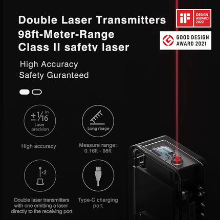 HOTO Laser Measure, Laser Tape Measure, Gifts for Men, EDC Gadgets
