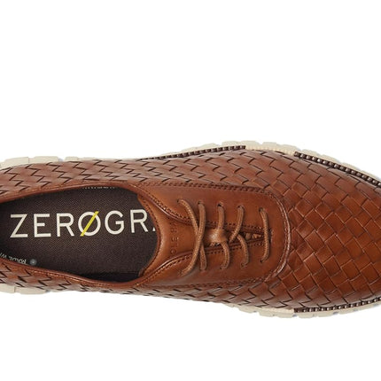 Cole Haan Men's Zerogrand Remastered Woven Oxfords, British Tan/Dk NAT, 7 UK