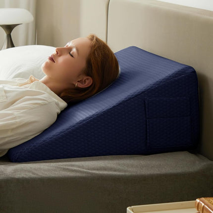Bedluxe Wedge Pillow, 10 inch Bed Wedge Pillow for