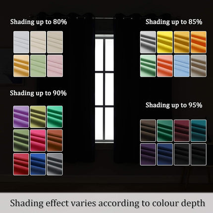 DUALIFE Yellow Curtains 72 Inches Long-Blackout Curtain Panels for Bedroom Room Darkening Solid Window Drapes for Living Room Thermal Insulated Grommet Top 42W x 72L,2 Panels Desert Mist