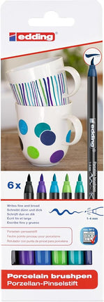 edding 4200 porcelain brush pen - black, violet, 3