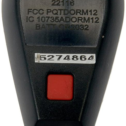 Dorman 99132 Keyless Entry Transmitter for Select Subaru Models, Black 1 pack