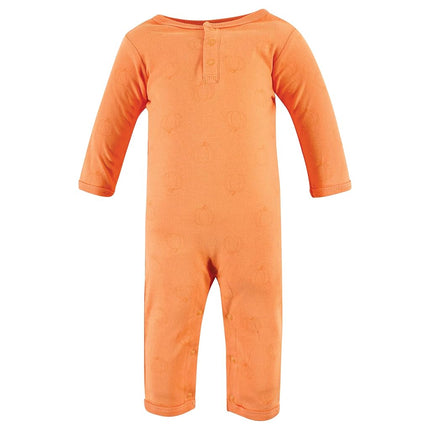 Hudson Baby baby-girls Cotton Coveralls, Pumpkin Truck, 6-9 Months