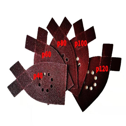 50pcs Large Mouse Detail Sander Sandpaper 8 Holes Hook and Loop Sander Pads for Black and Decker KA220G KA230 Mega Mouse Cyclon Sandstorm Craftsman Sanding Sheets Assortment 40 60 80 100 120 Grit