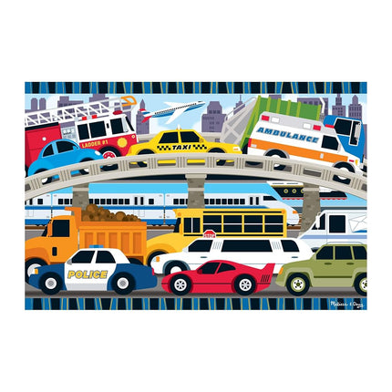 Melissa & Doug Traffic Jam Floor Puzzle 2'X3'