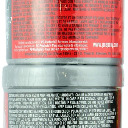 PC Products 87770 PC-7 Epoxy Adhesive Paste, Two-Part Heavy Duty, 1/2lb in Two Cans, Charcoal Gray