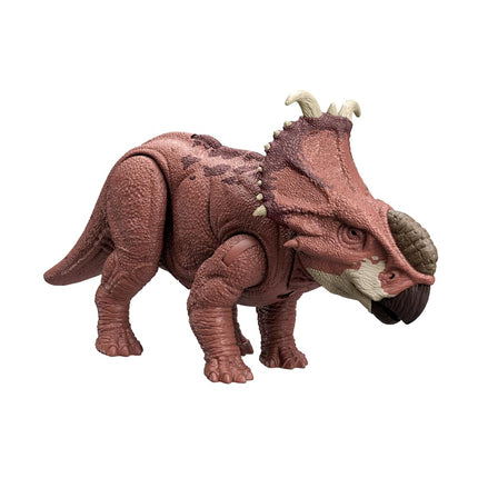 Mattel Jurassic World: Chaos Theory Netflix - Wild Roar Pachyrhinosaurus Dinosaur Figure with Continuing Head Strike & Roar Sound, Posable Toy & Digital Play, Ages 4 Years & Up, HTK72