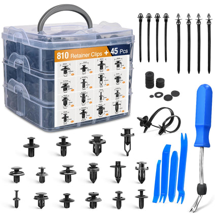 GOOACC 855Pcs Car Push Retainer Clips & Auto Faste