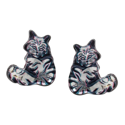 Betsey Johnson Womens Cat Stud Earrings