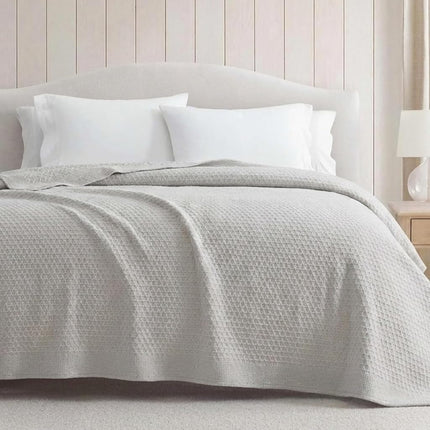 Nautica Home Cotton Medium-Weight Bedding, Home Decor for All Seasons, Grey, Full/Queen
