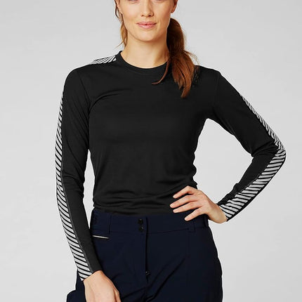 Helly Hansen Women's W HH Lifa Crew, Black, M