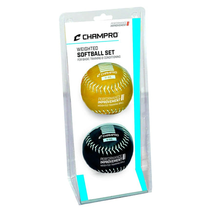 Champro Weighted Training Softball Set YELLOW, BLACK,12-Inch