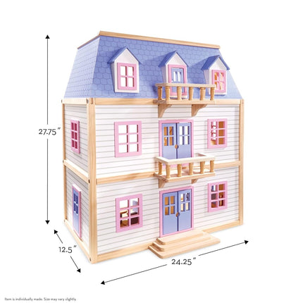 Melissa & Doug Wooden Multi-Level Dollhouse SIOC