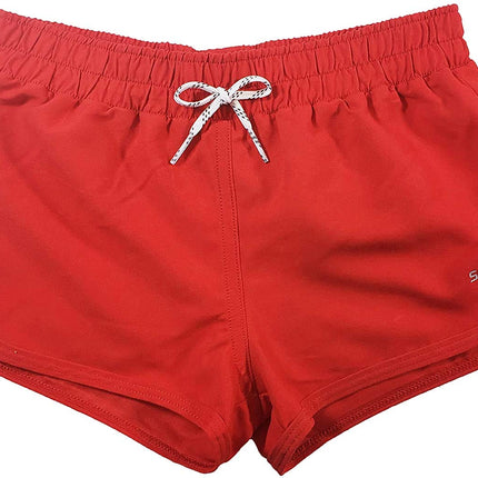 Speedo Girls Thin Strap One Piece Suit and Shorts Set (Red White Blue, X-Small)