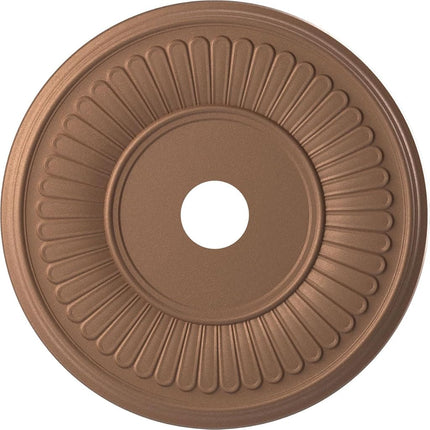 Ekena Millwork CMP22BECAC Berkshire Thermoformed PVC Ceiling Medallion (Fits Canopies up to 10 1/8"), 22"OD, Aged Copper