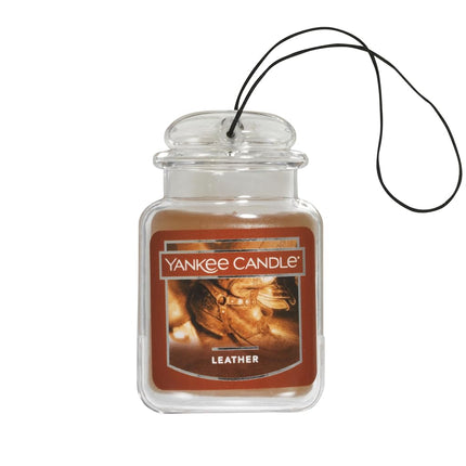 Yankee Candle Car Jar Ultimate Hanging Air Freshener, Leather