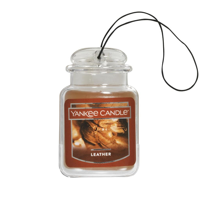Yankee Candle Car Jar Ultimate Hanging Air Freshener, Leather