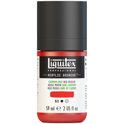 Liquitex Professional Acrylic Gouache 2-oz bottle, Cadmium-Free Red Medium