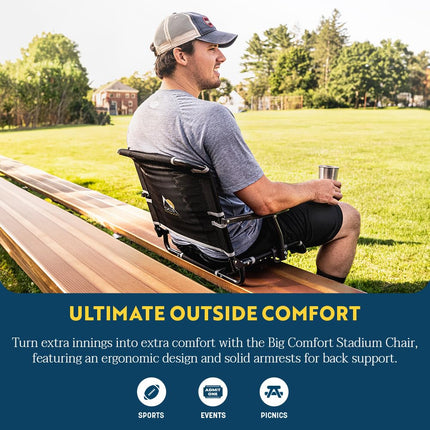 GCI Outdoor Big Comfort Stadium Chair with Armrests