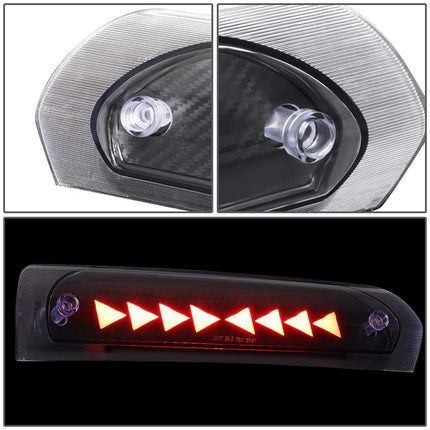 DNA MOTORING 3BL-DRM02-3D-T4-LED-BK Línea de punta de flecha con carcasa negra Tercera luz de freno LED 3D [Compatible con Dodge Ram 1500 02-08/Ram 2500 3500 03-09]