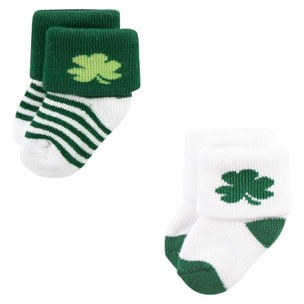 Hudson Baby Baby Girls' Holiday Newborn Terry Socks, Valentine Easter, 6-12 Months