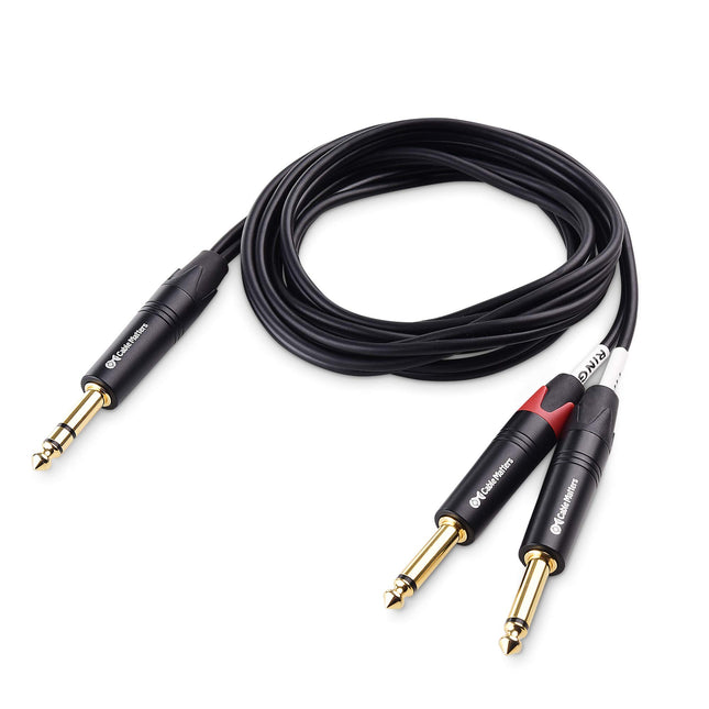 Cable de inserción TRS de 6.35mm a TS dual - 1.8 metros