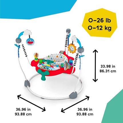 Baby Einstein Ocean Explorers Airplane Adventure 2-in-1 Interactive Activity Jumper with Lights Ages 6 Months +, Max Weight 25 lbs., Unisex