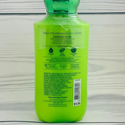 Bath & Body Works Bath and Body Works Waikiki Beach Coconut Super Smooth Lotion Sets Gift For Women 8 Oz -2 Pack (Waikiki Coconut) 16 Fl Oz