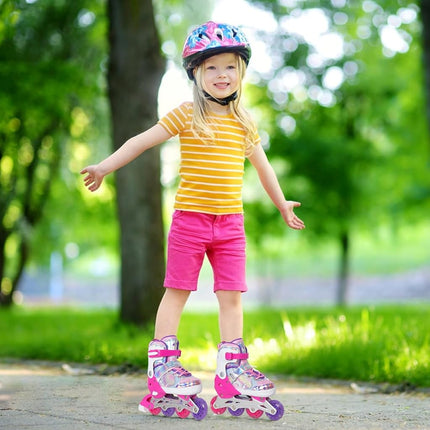 Nattork Kids Inline Skates for Girls Boys - Rose Red Blades Roller for Kids Age 10 11 12 - Adjustable Indoor Outdoor Sports