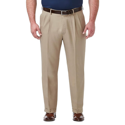 Haggar Men's Premium Comfort Classic Fit Pleat Fro