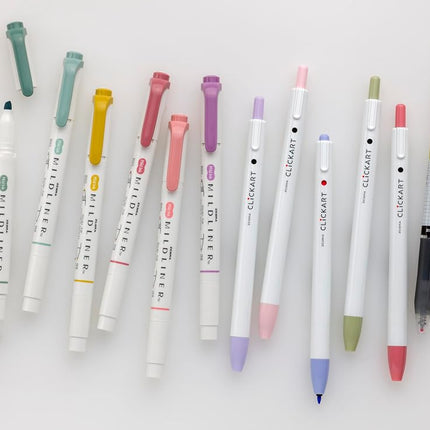 Zebra Pen Journaling Set, MILDLINER, CLiCKART & SARASA, Assorted, 12-Pack