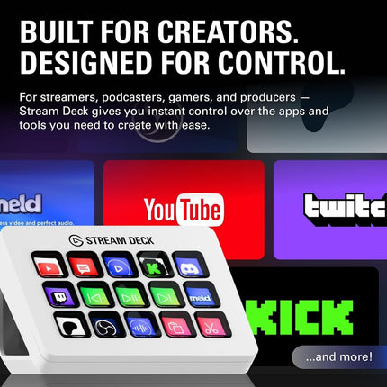 Elgato Stream Deck MK.2 White Studio Controller, 15 Keys
