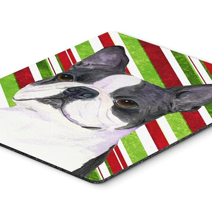 Caroline's Treasures Mouse/Hot Pad/Trivet, Boston Terrier Candy Cane Holiday Christmas (SS4585MP)