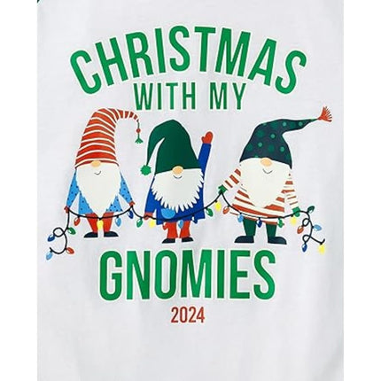 The Children's Place Baby Family Matching, Holiday Pajama Sets, Fleece, Green Christmas with My Gnomies, XX-Large