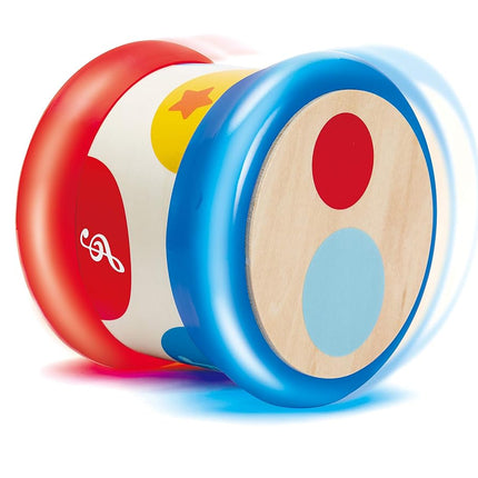 Hape Baby Drum | Colourful Rolling Drum Musical Instrument Toy for Toddlers 6 months and up | Rhythm & Sound Learning, Battery Powered