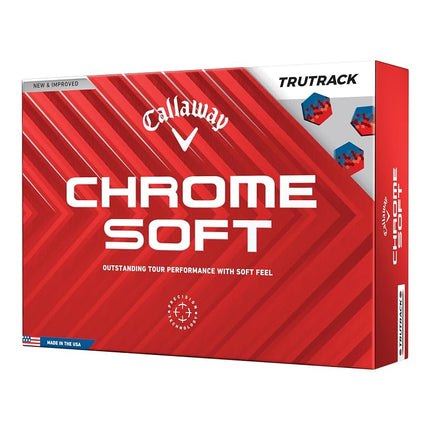 Callaway Golf Chrome Soft Premium Tour Golf Ball 2024 White True Track