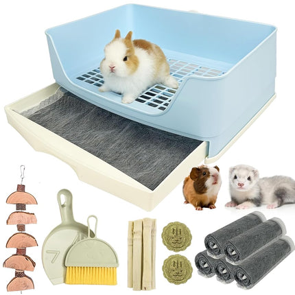 RUBYHOME Oversize Rabbit Litter Box with Drawer, C