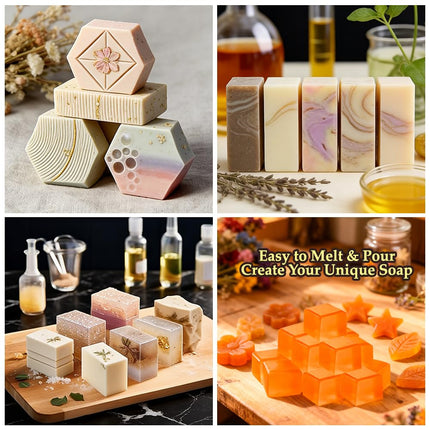 Honey Raw Soap Base Organic,Glycerin Bars to Make Homemade Soap Melt and Pour Soap Base - 5.2LB