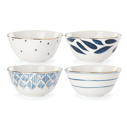 Lenox Blue Bay 4-Piece Dessert Bowl Set, 2.00 LB