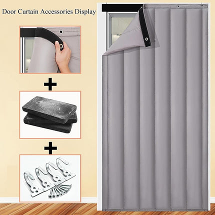 ZGNMK Thermal Insulated Door Curtain,Winter Doorway Cover Screen,Soundproof Blanket,Privacy Curtains,Tapestry Waterproof Warm Cold Protection,for Living Room Garage Front Patio Kitchen,39.5x83in/WxH