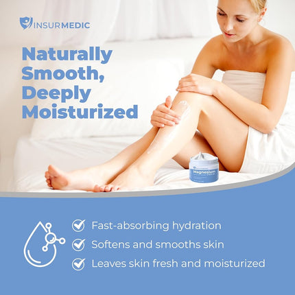 InsurMedic Magnesium Cream for Neuropathy - Nerve Muscle Cramps Body Pain & Bedtime Support - Nighttime Topical Lotion with Lavender - Kids Adults Relaxing Calming Rub for Feet Leg Back