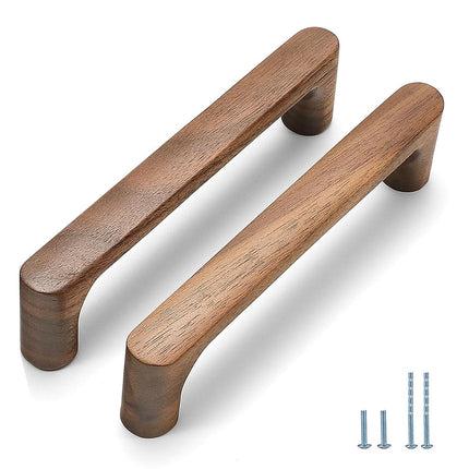 Evionlin Walnut Round 5 in 8 pcs Wooden Drawer Pul