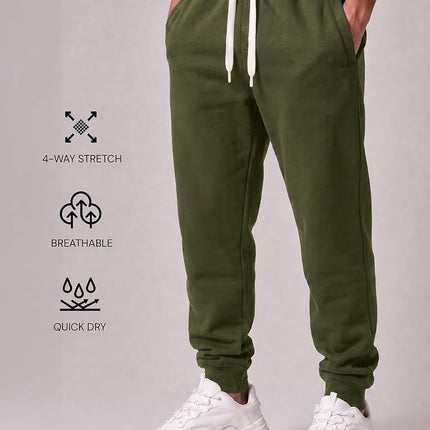 Southpole Men's Basic Active Fleece Jogger Pants-Regular and Big & Tall Sizes, Ov, XXL